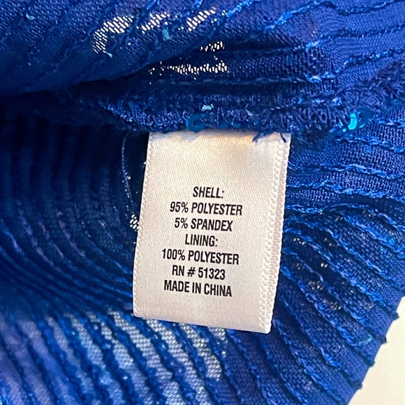 NEW Cece Royal Blue Sequin Top - Picture 6 of 12